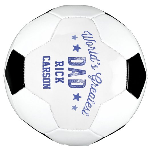 Persoonlijke blauwe naam De grootste pap ter werel Voetbal (Gedraaid)