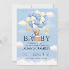 Persoonlijke Blauwe Olifant Baby Shower Kaart