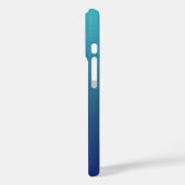 Persoonlijke blauwe ombre-gradiënt Case-Mate iPhone case (Achterkant / Links)