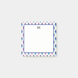Persoonlijke Blauwe & Paarse Geometrische Post-it® Notes
