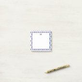 Persoonlijke Blauwe & Paarse Geometrische Post-it® Notes (Op bureau)