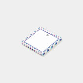 Persoonlijke Blauwe & Paarse Geometrische Post-it® Notes (Schuin)
