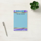 Persoonlijke Blauwe Paarse Marmer 4x6 Post-it® Notes (Kantoor)