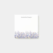 Persoonlijke Blauwe Paarse Wilde Bloem Waterverf Post-it® Notes (Voorkant)