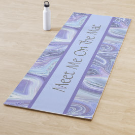 Persoonlijke Blauwe Paarse Zilveren Agate Marmer W Yogamat