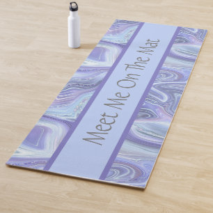 Persoonlijke Blauwe Paarse Zilveren Agate Marmer W Yogamat