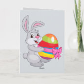 Persoonlijke Blauwe Paashaas Wenskaart Kaart (Achterkant)