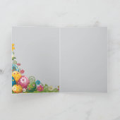 Persoonlijke Blauwe Paashaas Wenskaart Kaart (Binnen)