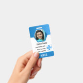 Persoonlijke blauwe personeels-ID, foto, naam Badge (Handheld)