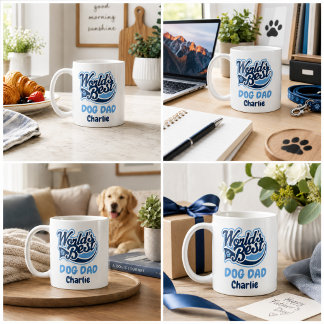 Persoonlijke blauwe pootafbeelding voor de beste h koffiemok