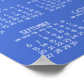 Persoonlijke blauwe poster jaarlijkse kalender 201 (Hoek)