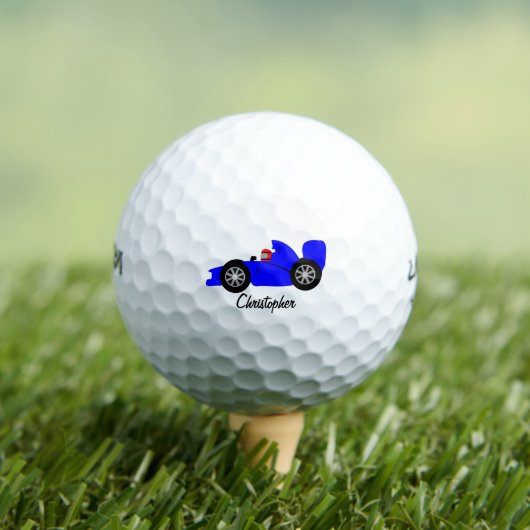 Persoonlijke Blauwe Raceauto Golfballen (Insitu Shirt)