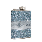 Persoonlijke blauwe reeksen Silver Foil Heupfles (Rechts)