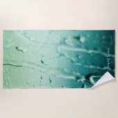 Persoonlijke Blauwe Regendruppels Bachelorette-fee Strandlaken (Voorkant)