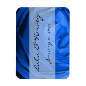 Persoonlijke Blauwe Rozen Bruiloft Magneet (Verticaal)