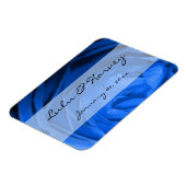 Persoonlijke Blauwe Rozen Bruiloft Magneet (Linkerzijde)