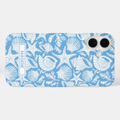 Persoonlijke Blauwe Schelpen Case-Mate iPhone Case (Achterkant (horizontaal))
