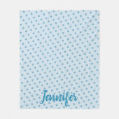 Persoonlijke blauwe sneeuwsneeuwvlok Winter Holida Fleece Deken (Voorkant)