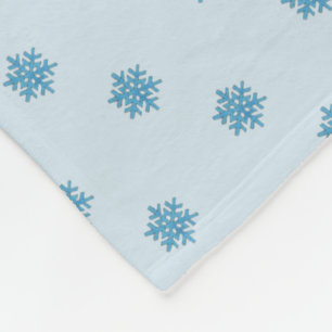 Persoonlijke blauwe sneeuwsneeuwvlok Winter Holida Fleece Deken