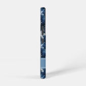 Persoonlijke blauwe sneeuwvlok telefoonhoes samsung galaxy hoesje (Rechterkant)