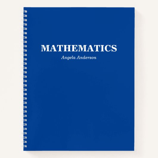 Persoonlijke Blauwe Spiraal voor Schoolvakken Notitieboek (Voorkant)