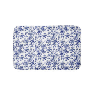 Persoonlijke blauwe toile badmat
