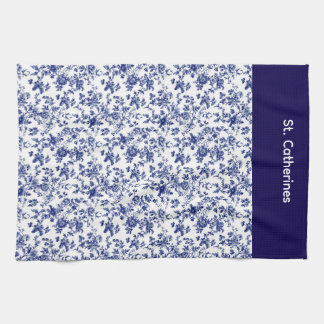 Persoonlijke blauwe toile handdoek