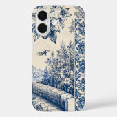 Persoonlijke Blauwe Toile Tuin Case-Mate iPhone Case (Achterkant)