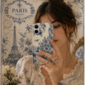 Persoonlijke Blauwe Toile Tuin Case-Mate iPhone Case