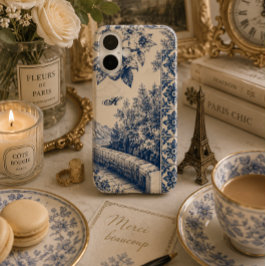 Persoonlijke Blauwe Toile Tuin iPhone 16 Hoesje