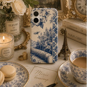 Persoonlijke Blauwe Toile Tuin iPhone 16 Hoesje