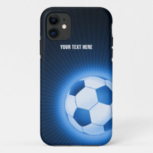 Persoonlijke blauwe voetbal iPhone 11 hoesje
