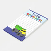 Persoonlijke Blauwe Vrachtwagen Mitzvah Post-it® Notes (Schuin)