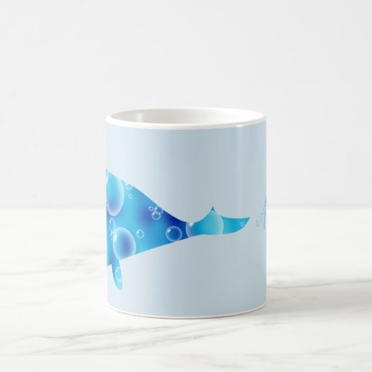  persoonlijke blauwe walvis koffiemok (Center)
