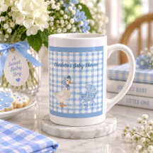 Persoonlijke Blauwe Waterverf Gans Baby Shower