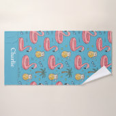 Persoonlijke Blauwe Zomerstemming Badhanddoek (Badhanddoek)