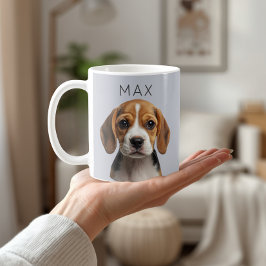 Persoonlijke blauwgrijze hond foto mok