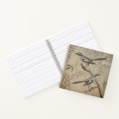 Persoonlijke  Blauwgroen Bird Dictionary Laptop Notitieboek (Binnen)