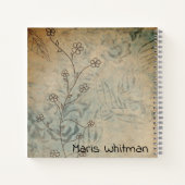 Persoonlijke  Blauwgroen Bird Dictionary Laptop Notitieboek (Achterkant)