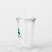 Persoonlijke blauwgroen hartbridesmaidepartij acryl drinkbeker (Links)