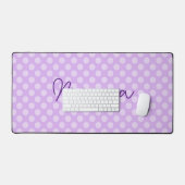 Persoonlijke Bleke Lavendel Stippen Bureaumat (Keyboard & Muis)