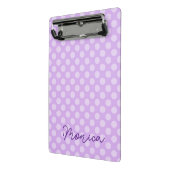 Persoonlijke Bleke Lavendel Stippen Mini Klembord (Angled2)