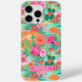 Persoonlijke Bloeiende Woestijncactussen iPhone 15 Pro Max Hoesje