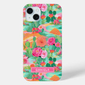 Persoonlijke Bloeiende Woestijncactussen Case-Mate iPhone Case (Achterkant)