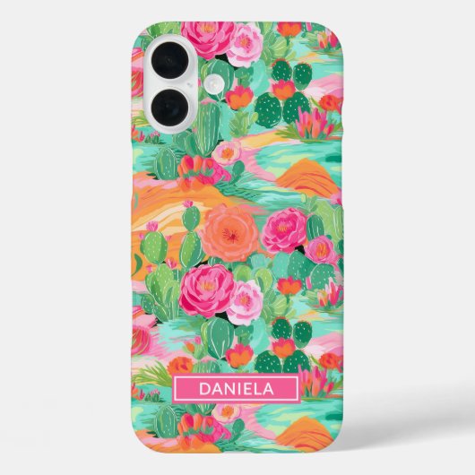 Persoonlijke Bloeiende Woestijncactussen Case-Mate iPhone Case (Achterkant)