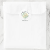 Persoonlijke bloem aangepaste naam bloemstuk ronde sticker (Tas)
