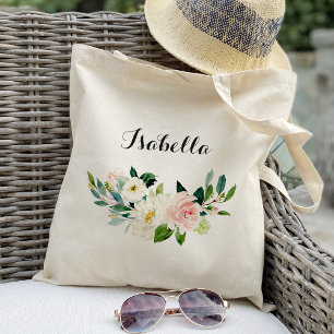 Persoonlijke Bloem Boodschappentas Bruidsmeisje Tote Bag