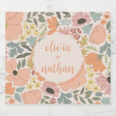 Persoonlijke bloem bruiloft of bruidsfeest bier etiket (Enkel label)