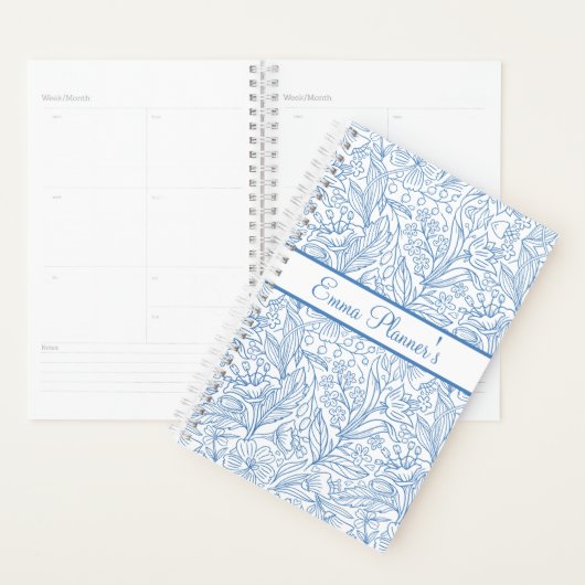 Persoonlijke bloem planner met naam (Display)