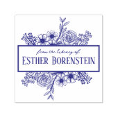Persoonlijke bloem stempel met naam voor boeken (Design)